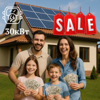 Мережева сонячна електростанція "під ключ" АКЦІЙНА на 30 кВт