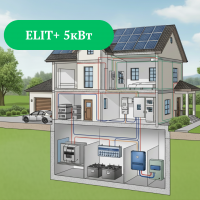 Гібридна сонячна електростанція ELIT PLUS на 5 кВт
