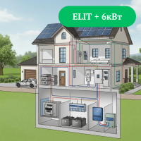 Гібридна сонячна електростанція ELIT PLUS на 6 кВт